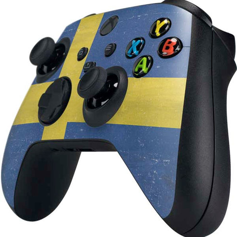 Sweden Flag Distressed Xbox Series X Controller Skin